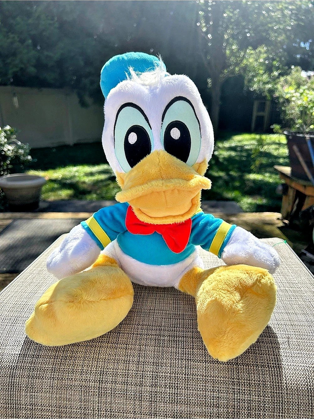 Disney Donald Duck plush Toy Blue & Yellow Big Feet Plush 12”